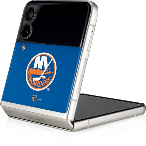 NHL New York Islanders Solid Background Galaxy Z Flip4 5G Skin