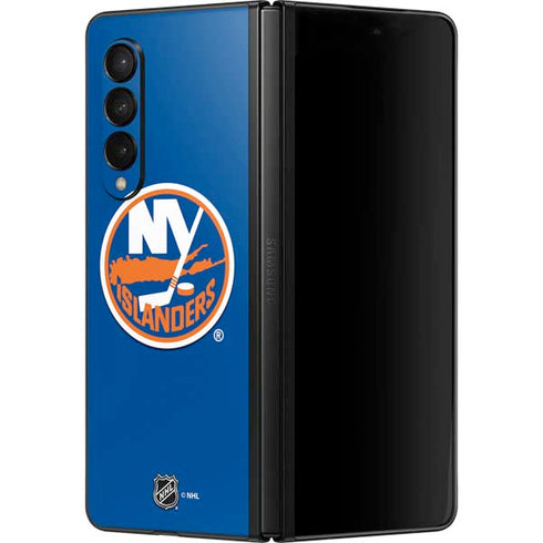 NHL New York Islanders Solid Background Galaxy Z Fold3 5G Skin