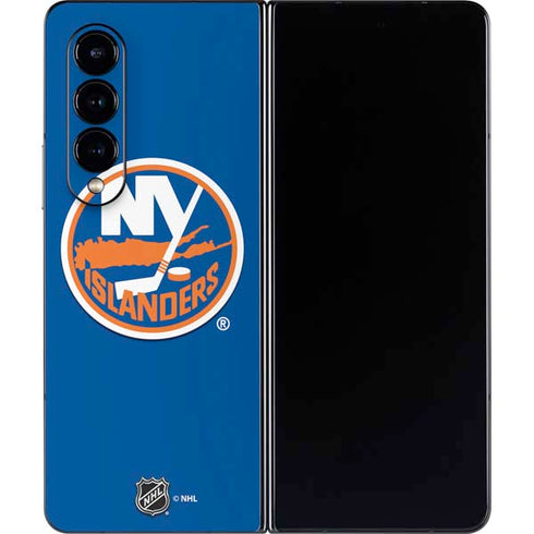 NHL New York Islanders Solid Background Galaxy Z Fold4 5G Skin