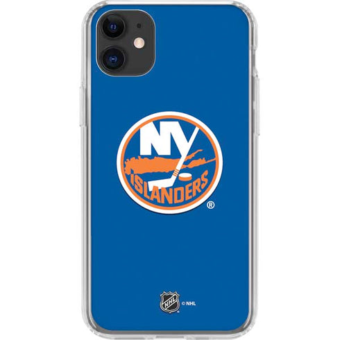 NHL New York Islanders Solid Background iPhone 11 Clear Case
