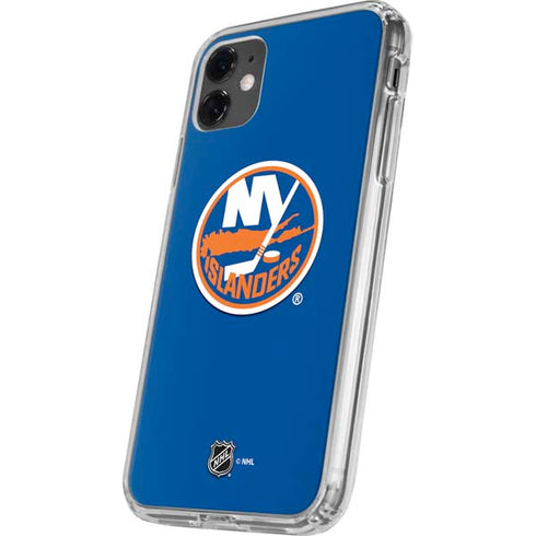 NHL New York Islanders Solid Background iPhone 11 Clear Case