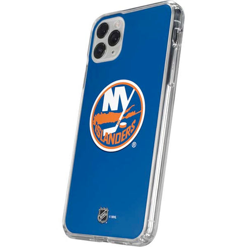 NHL New York Islanders Solid Background iPhone 11 Pro Clear Case