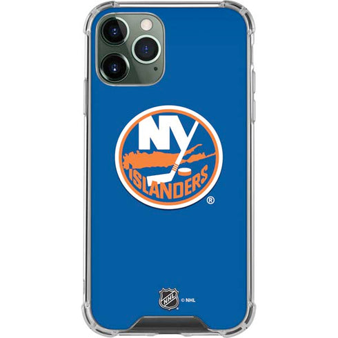 NHL New York Islanders Solid Background iPhone 11 Pro Max Clear Case