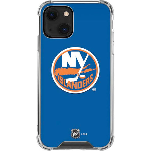 NHL New York Islanders Solid Background iPhone 13 Mini Clear Case