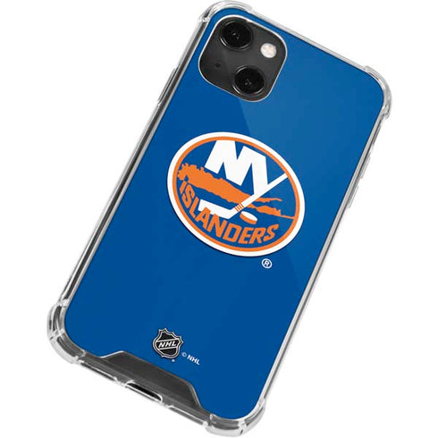 NHL New York Islanders Solid Background iPhone 13 Mini Clear Case