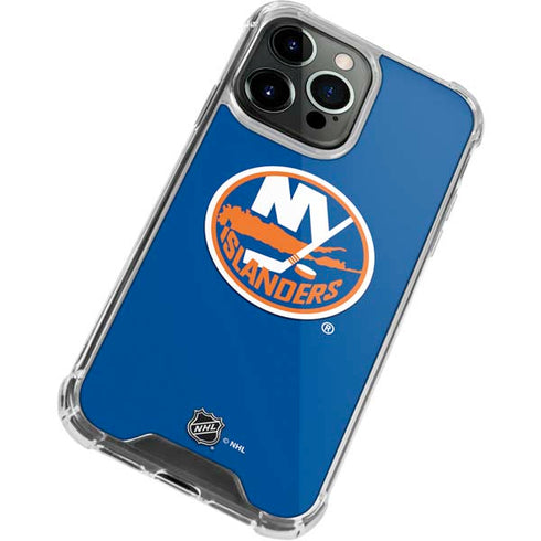 NHL New York Islanders Solid Background iPhone 13 Pro Clear Case