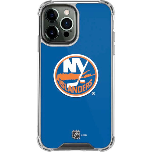 NHL New York Islanders Solid Background iPhone 14 Pro Max Clear Case