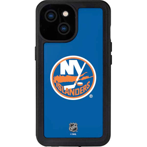 NHL New York Islanders Solid Background iPhone 15 Waterproof Case