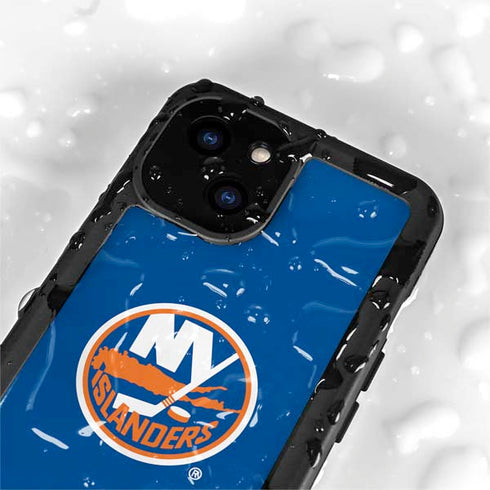 NHL New York Islanders Solid Background iPhone 15 Waterproof Case