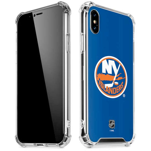 NHL New York Islanders Solid Background iPhone XS Max Clear Case