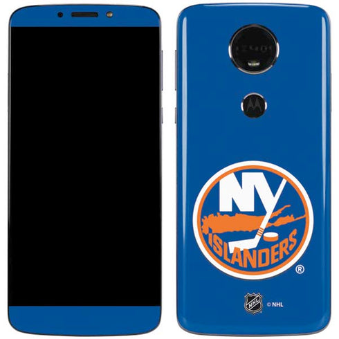NHL New York Islanders Solid Background Moto E5 Plus Skin