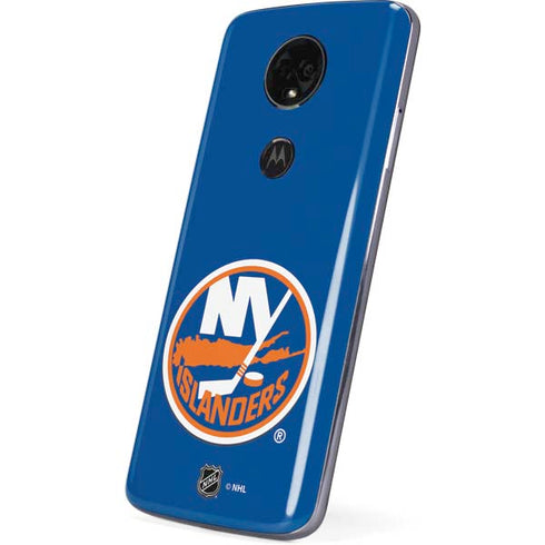 NHL New York Islanders Solid Background Moto E5 Plus Skin