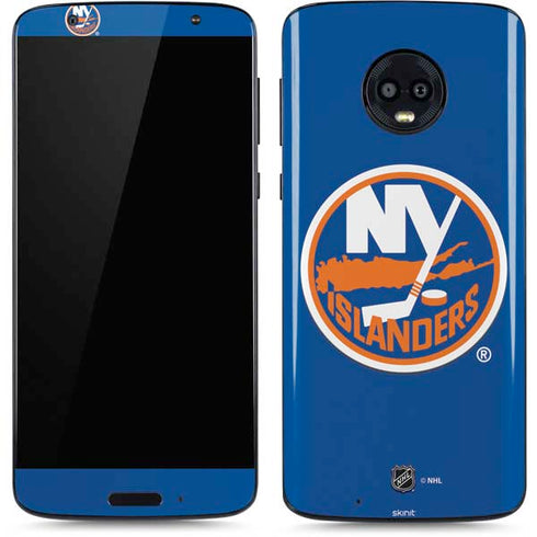 NHL New York Islanders Solid Background Moto G6 Skin