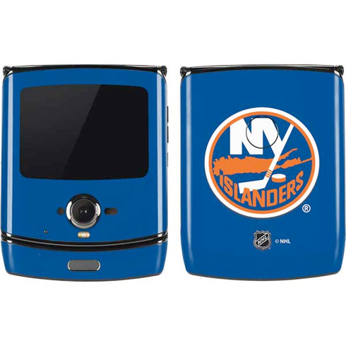NHL New York Islanders Solid Background Motorola RAZR Skin