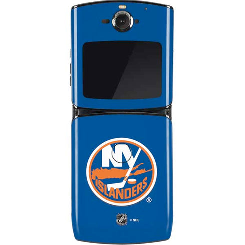 NHL New York Islanders Solid Background Motorola RAZR Skin