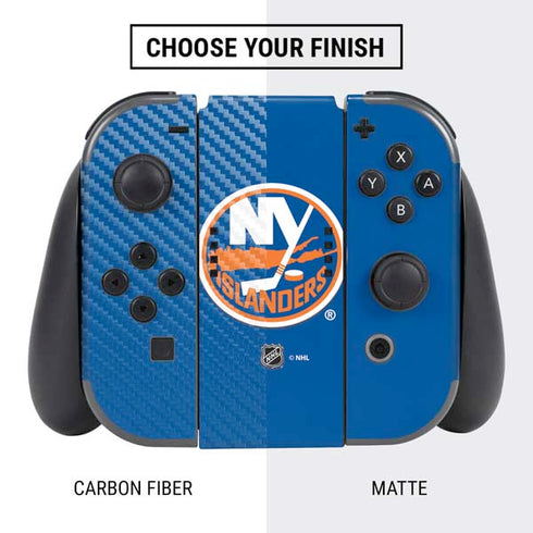 NHL New York Islanders Solid Background Nintendo Switch Bundle Skin
