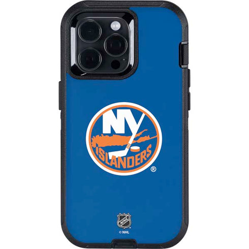 NHL New York Islanders Solid Background Otterbox Defender iPhone Skin