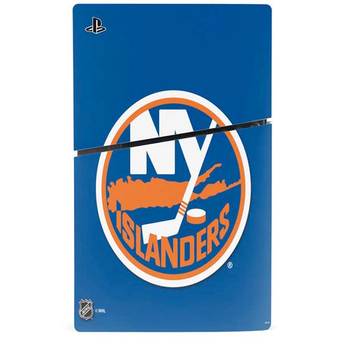 NHL New York Islanders Solid Background PS5 Slim Digital Edition Bundle Skin
