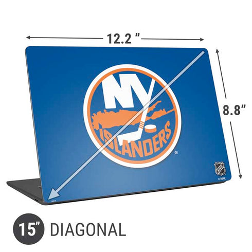 NHL New York Islanders Solid Background Universal Laptop 15in (12.2 x 8.8in) Skin