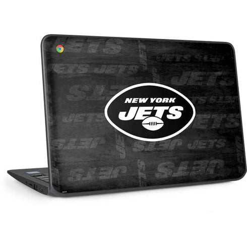 NFL New York Jets Black & White HP Chromebook Skin