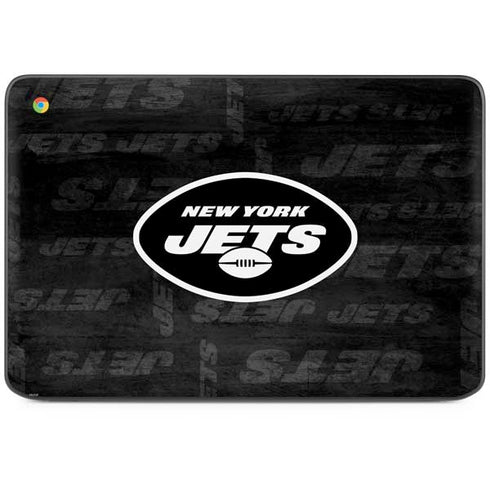 NFL New York Jets Black & White HP Chromebook Skin