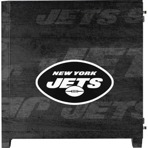 NFL New York Jets Black & White Corsair 4000D Tempered Glass Mid-Tower ATX Case Skin