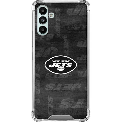NFL New York Jets Black & White Galaxy A13 5G Clear Case