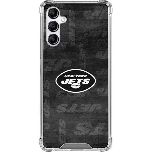NFL New York Jets Black & White Galaxy A14 5G Clear Case