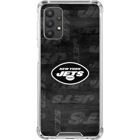 NFL New York Jets Black & White Galaxy A32 5G Clear Case