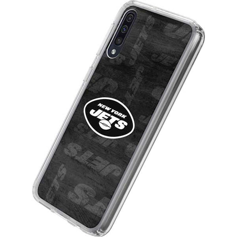 NFL New York Jets Black & White Galaxy A50 Clear Case