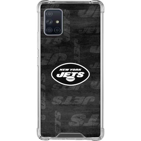 NFL New York Jets Black & White Galaxy A51 5G Clear Case