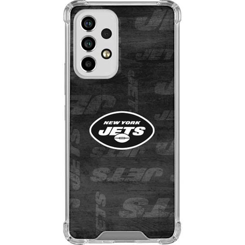 NFL New York Jets Black & White Galaxy A53 5G Clear Case