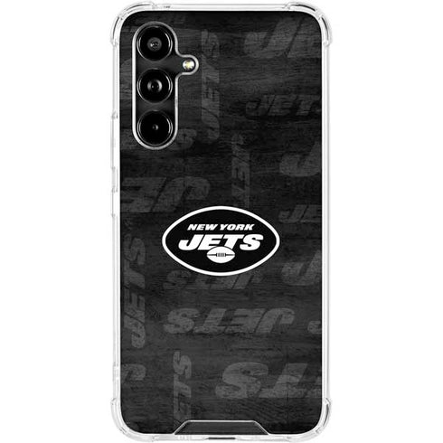 NFL New York Jets Black & White Galaxy A54 5G Clear Case