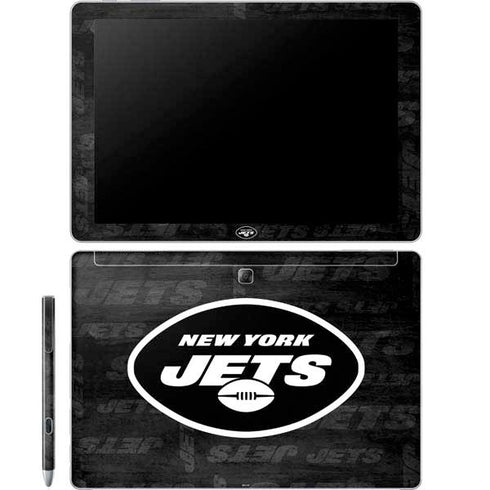 NFL New York Jets Black & White Galaxy Book 12in Skin