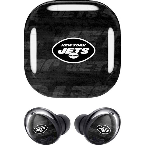 NFL New York Jets Black & White Galaxy Buds Pro Skin
