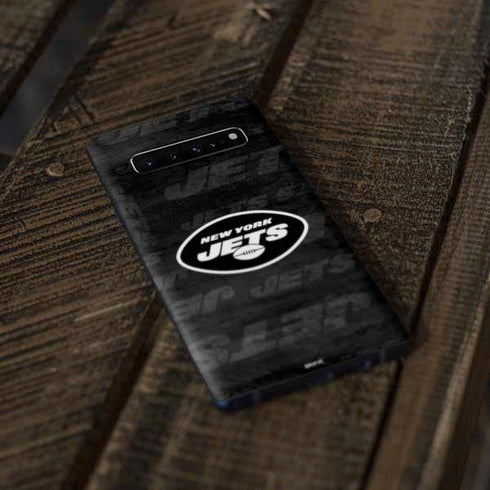 NFL New York Jets Black & White Galaxy S10 Plus Skin