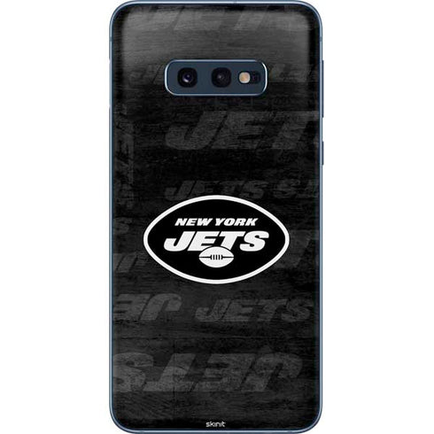 NFL New York Jets Black & White Galaxy S10e Skin