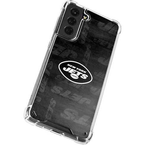 NFL New York Jets Black & White Galaxy S21 Plus 5G Clear Case