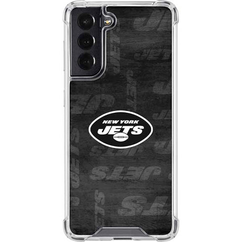 NFL New York Jets Black & White Galaxy S22 Clear Case