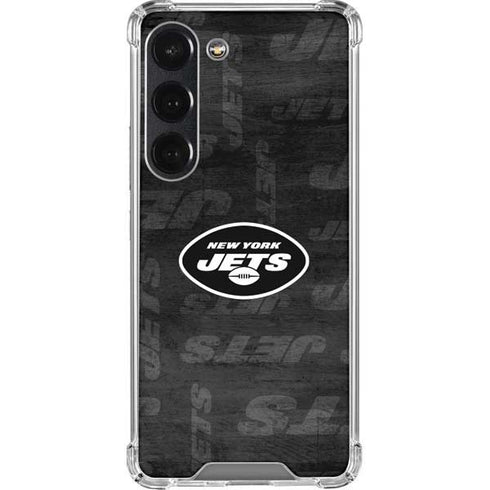 NFL New York Jets Black & White Galaxy S23 Clear Case