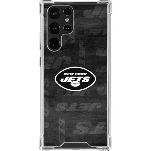 NFL New York Jets Black & White Galaxy S24 Ultra Clear Case