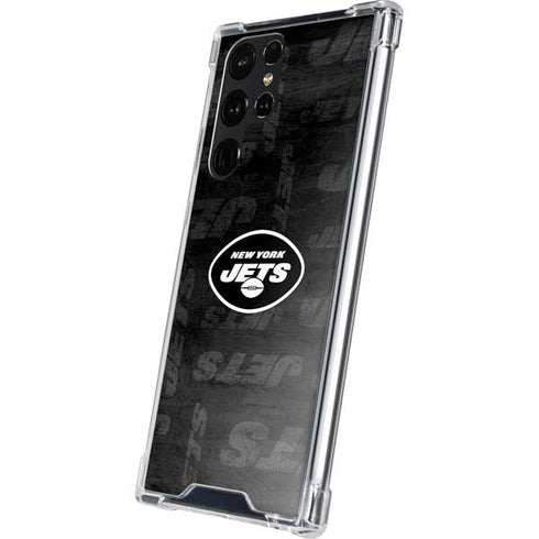 NFL New York Jets Black & White Galaxy S24 Ultra Clear Case
