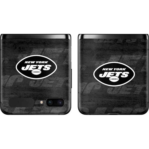 NFL New York Jets Black & White Galaxy Z Flip Skin