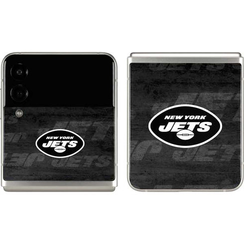 NFL New York Jets Black & White Galaxy Z Flip3 5G Skin