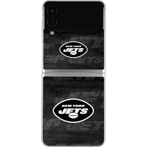 NFL New York Jets Black & White Galaxy Z Flip3 5G Skin