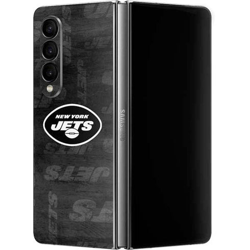 NFL New York Jets Black & White Galaxy Z Fold4 5G Skin