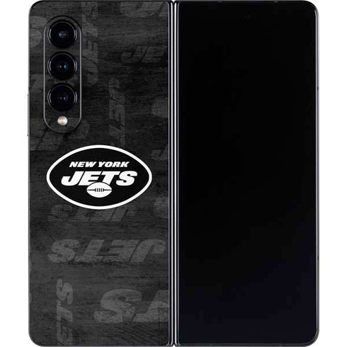 NFL New York Jets Black & White Galaxy Z Fold4 5G Skin