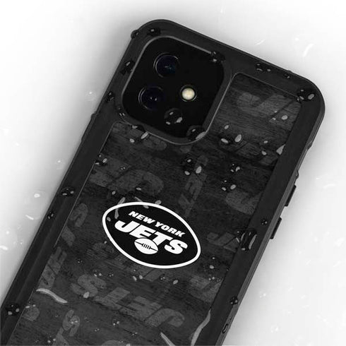 NFL New York Jets Black & White iPhone 12 Mini Waterproof Case