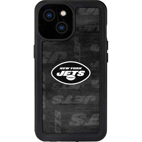 NFL New York Jets Black & White iPhone 13 Mini Waterproof Case