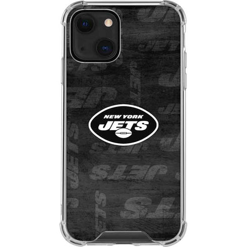 NFL New York Jets Black & White iPhone 14 Plus Clear Case